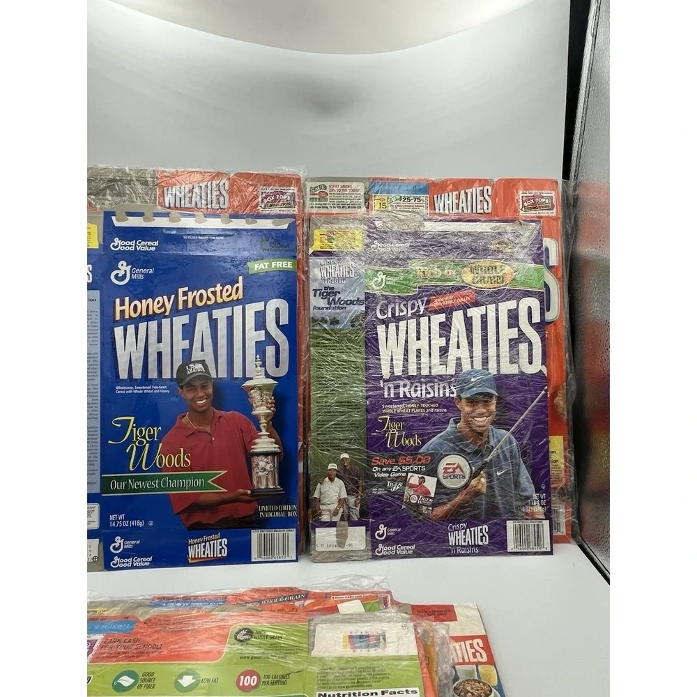 Lot‎ of 22 Vtg Wheaties Cereal Boxes Woods Griffey Gehrig Manning Gwynn McGwire